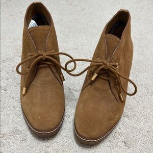 Tory Burch Tan Ankle Boots Suede Leather